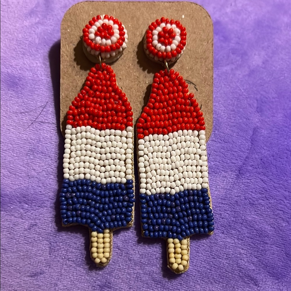 Colorful Beaded Ice Pop Earrings